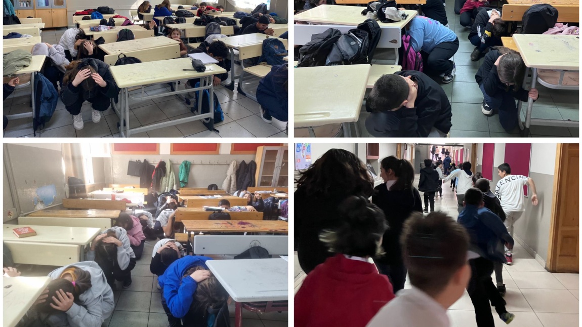 1-7 Mart deprem haftası kapsamında okulumuzda deprem tatbikatı yapıldı.